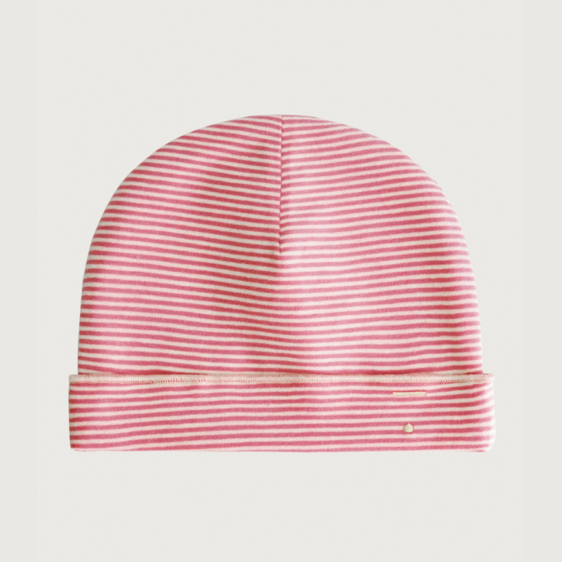 GRAY LABEL Čepička Baby GOTS - Cherry - Cream Velikost: 6-12m
