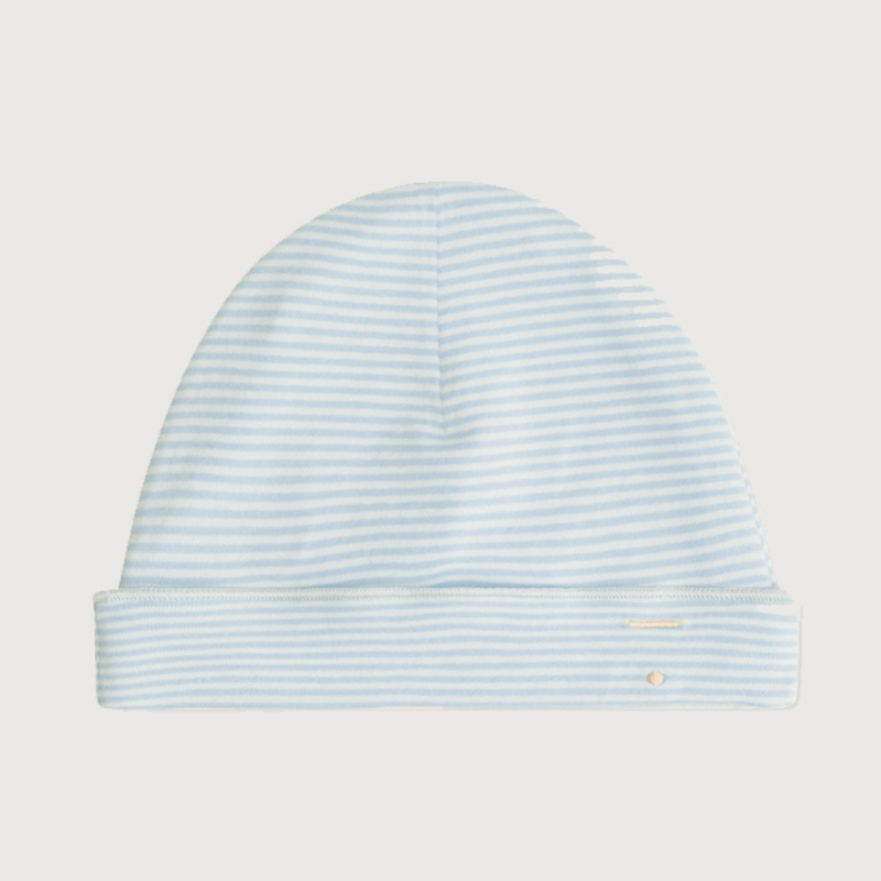GRAY LABEL Čepička Baby GOTS - Sky - Cream Velikost: 6-12m