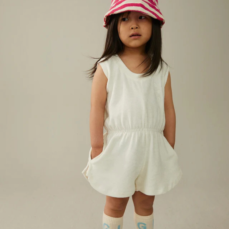 GRAY LABEL Overal POP Terry - Cream GOTS Velikost: 5-6y