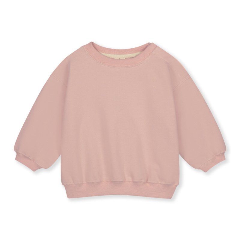 GRAY LABEL Mikina pro miminka GOTS - Faded Pink Velikost: 3-6m