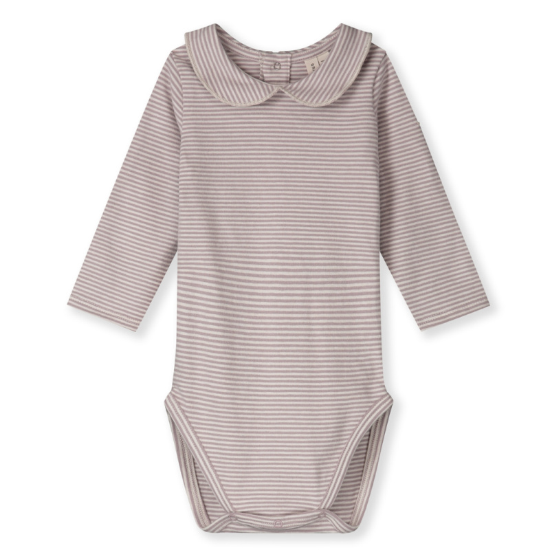 GRAY LABEL Body pro miminka s límcem GOTS - New Fit Berry - Cream Velikost: 12-18m