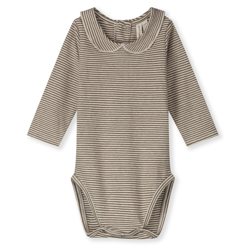 GRAY LABEL Body pro miminka s límcem GOTS - New Fit Woody - Cream Velikost: 12-18m