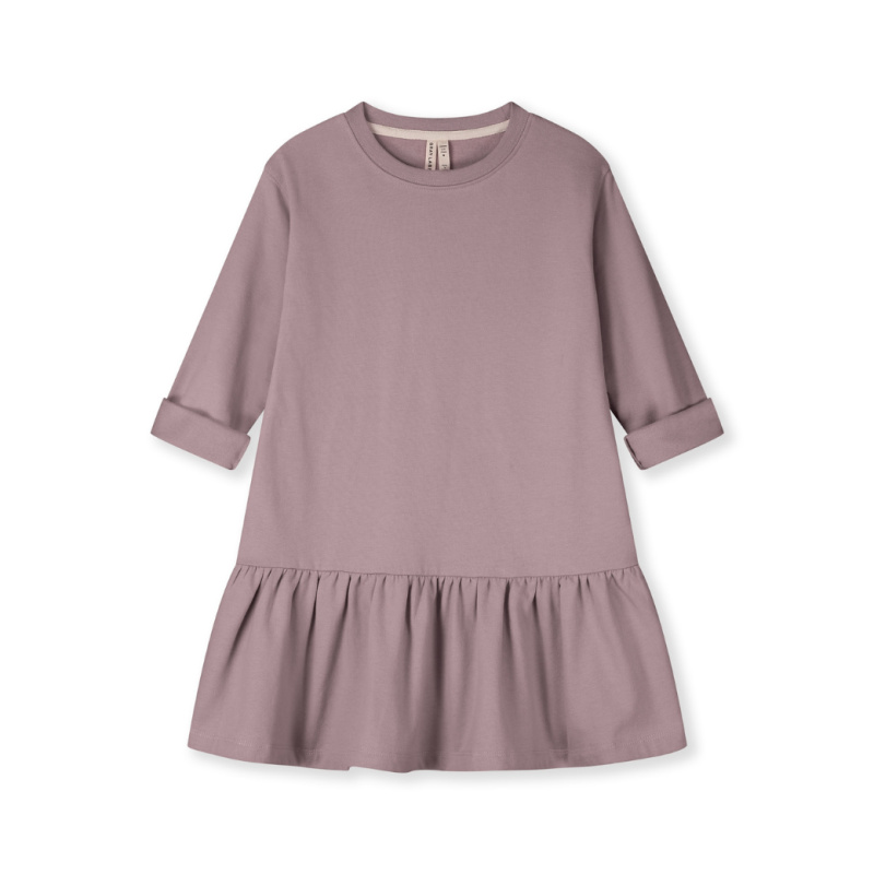 GRAY LABEL Šaty s volánky GOTS – Berry Velikost: 7-8Y