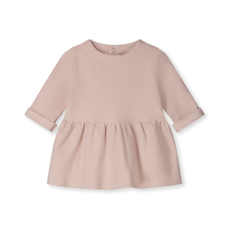 GRAY LABEL Šaty pro miminka s patentkami GOTS – Faded Pink Velikost: 18-24M