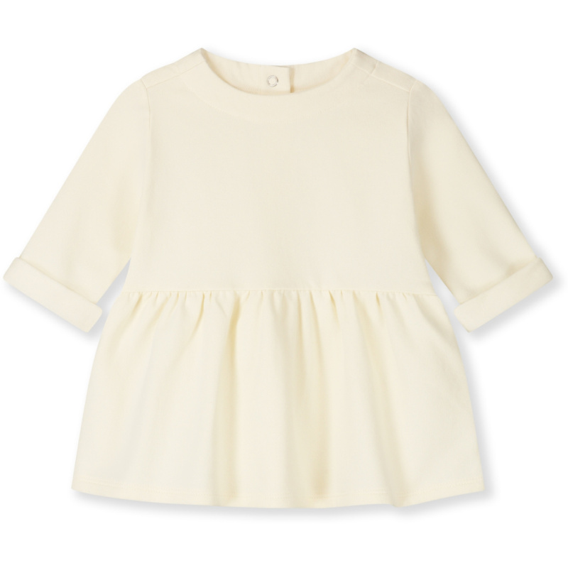 GRAY LABEL Šaty pro miminka s patentkami GOTS - Cream Velikost: 18-24M
