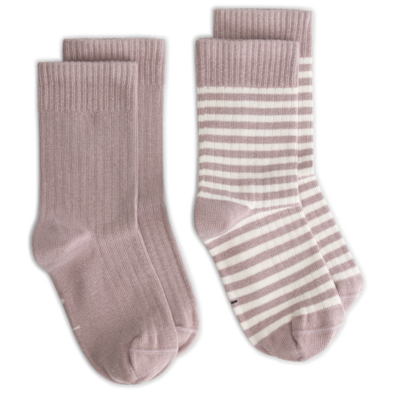 GRAY LABEL Set ponožek GOTS-  Berry - Cream Velikost: 15-18