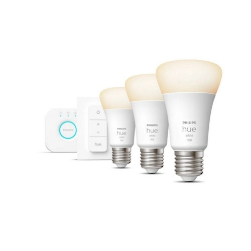 Philips HUE 3ks Bluetooth LED žárovka + Philips HUE Bridge + Philips HUE ovladač Bílá