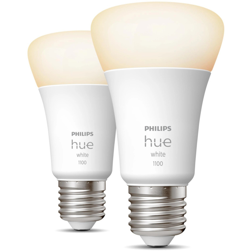 Philips Hue Chytrá žárovka White A60 E27 9,5W 1055lm 2700K, 2 ks