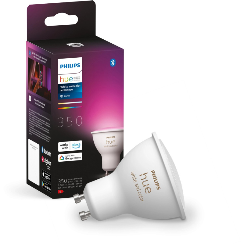 Philips Hue Chytrá žárovka White&Color Ambiance GU10 5,7W 350lm 2000-6500K