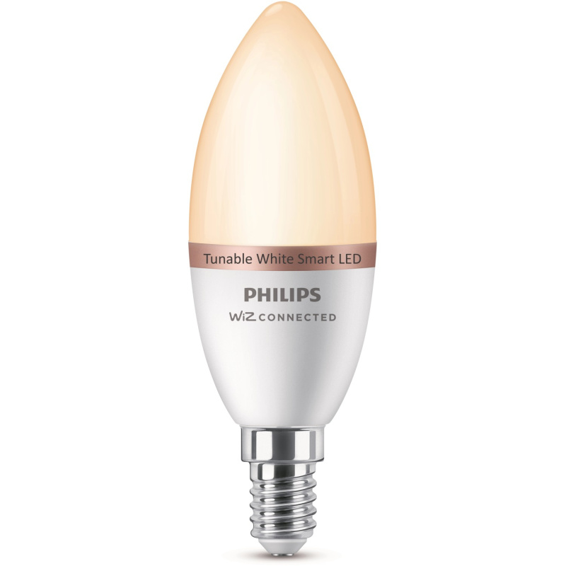 Philips Chytrá LED žárovka E14 C37, 4,9 W, 470 lm, 2700-6500 K