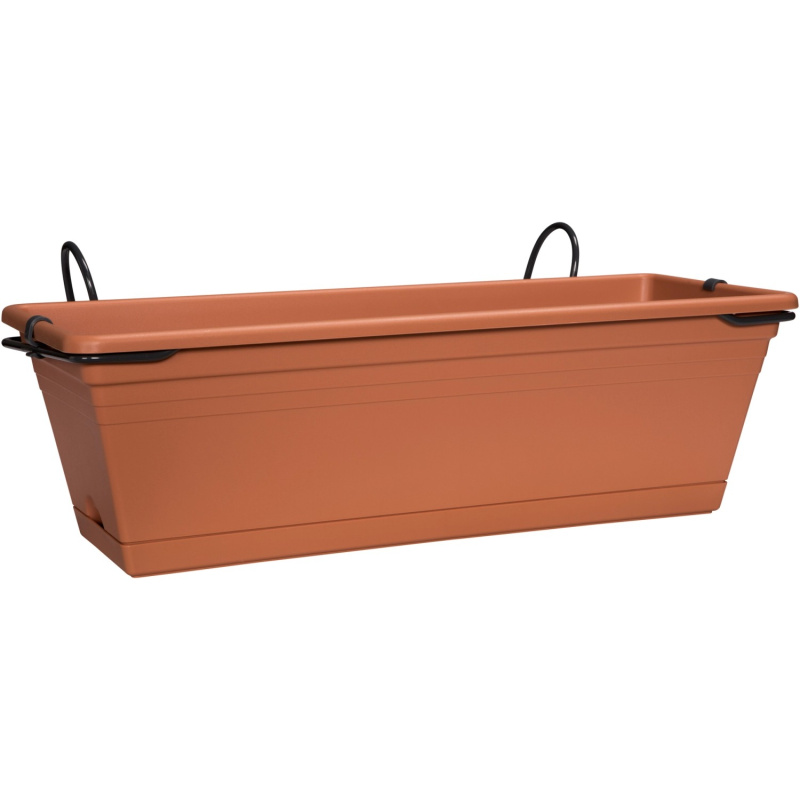 Ebert Sada květinových truhlíků 28 cm x 50 cm x 20 cm terakota