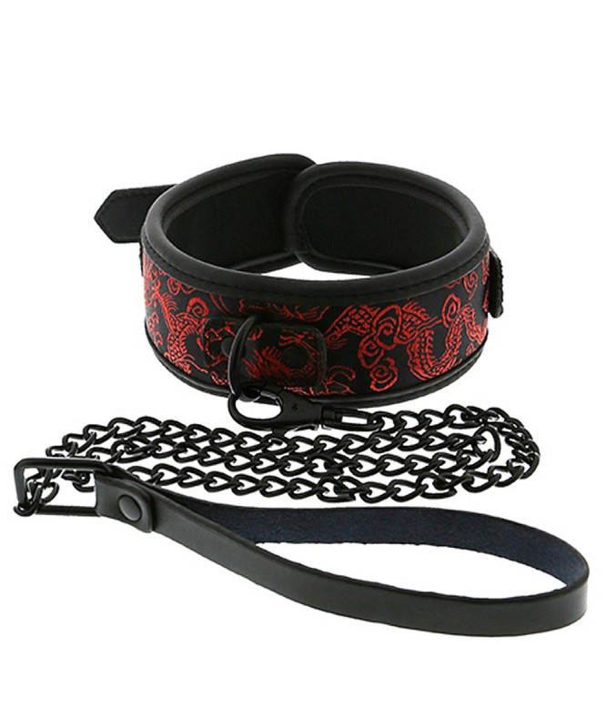 Blaze Deluxe obojek s vodítkem neoprenový červeno-černý