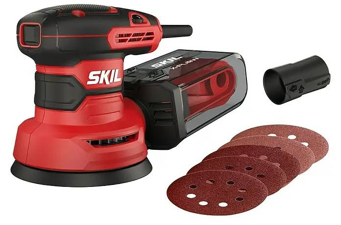 Excentrická bruska Skil 7471 AA / 300 W / 14000-26000 kmitů/min. / Ø brusného talíře 125 mm / červená/černá Varianta: ivi1