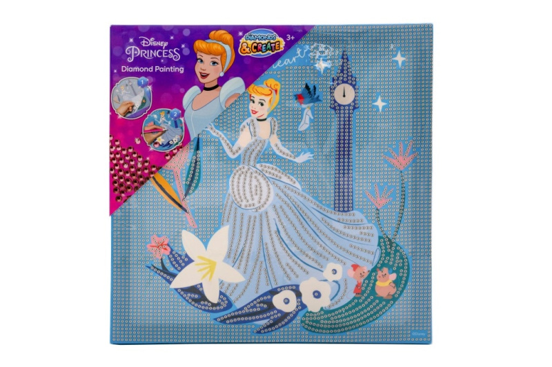 Diamantové malování na plátno – mix motivů DISNEY a SPIDER-MAN 29 × 29 cm