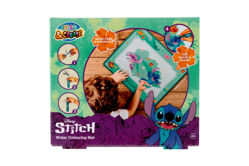 kreativní vodní podložka s postavičkou stitch