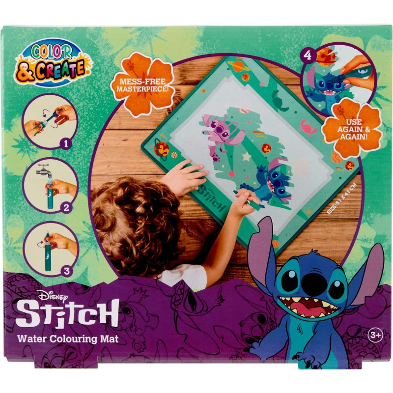 kreativní vodní podložka s postavičkou stitch