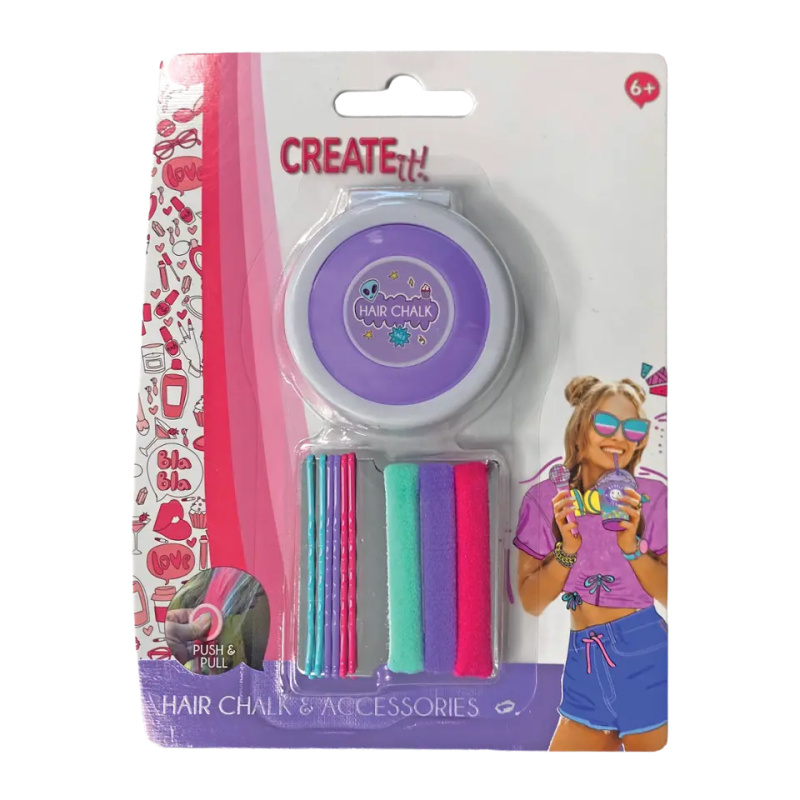 Create it! křída na vlasy se stylingovými doplňky