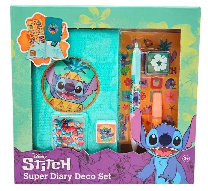 Dekorativní sada se zápisníkem a propiskou Disney Stitch super diary deco set