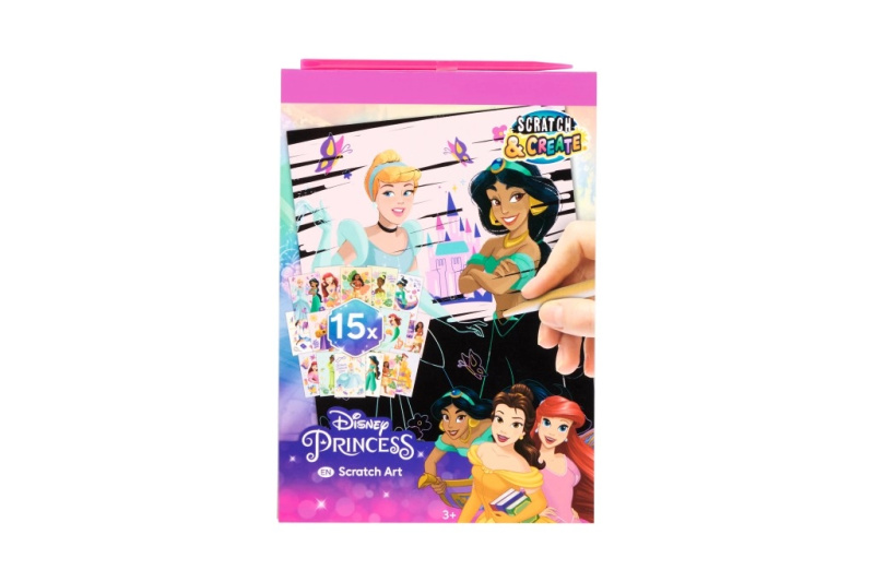 kniha vyškrabávacích obrázků DISNEY princezny A5
