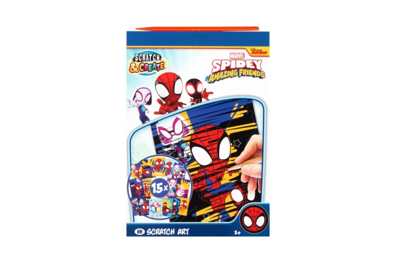 vyškrabávací kniha SPIDEY A5 – kreativní sada pro děti