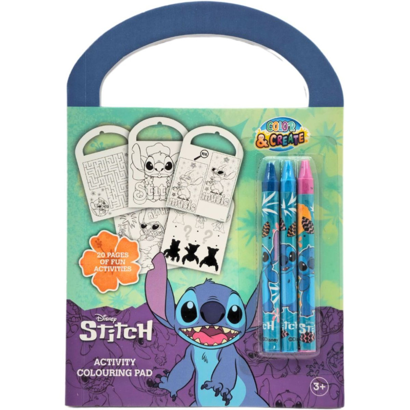 Kreativní omalovánkový sešit DISNEY STITCH s voskovkami a aktivitami
