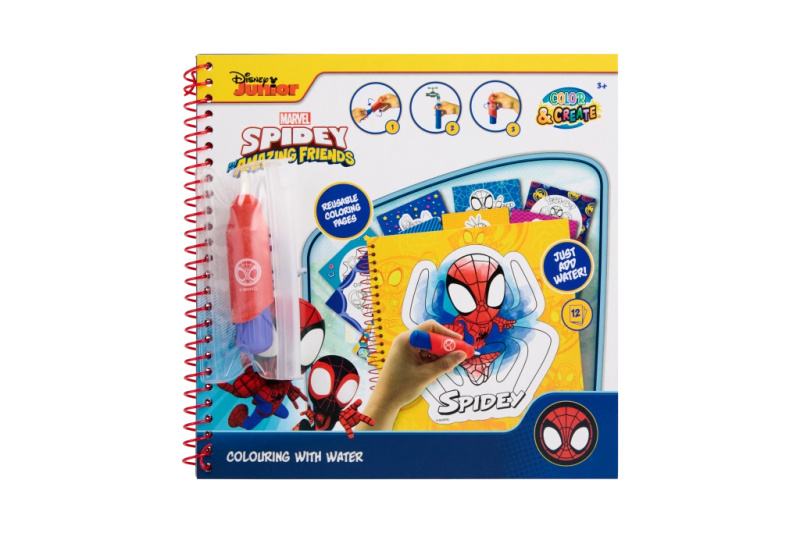 velká vodní omalovánková kniha spidey