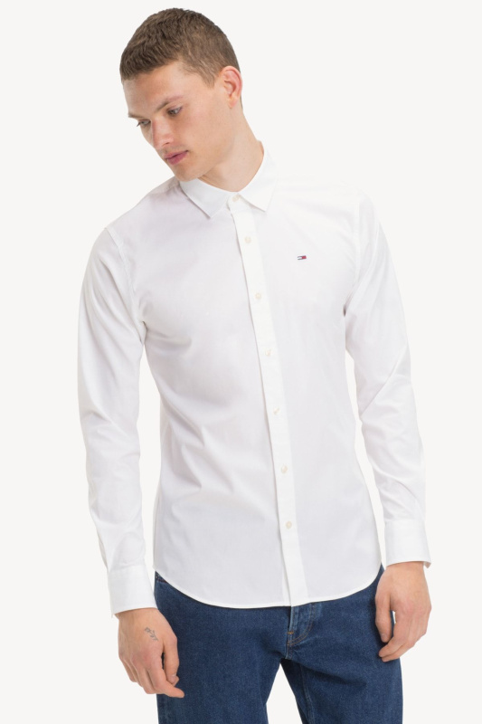 Tommy Jeans pánská smetanová košile