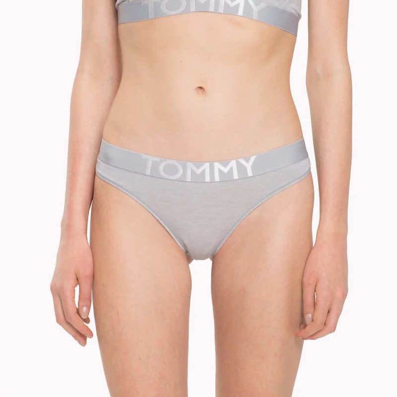 Tanga UW0UW01060-004 šedá - Tommy Hilfiger šedá S