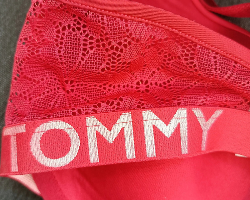 Dámská podprsenka UW0UW01185 bordová - Tommy Hilfiger 75D