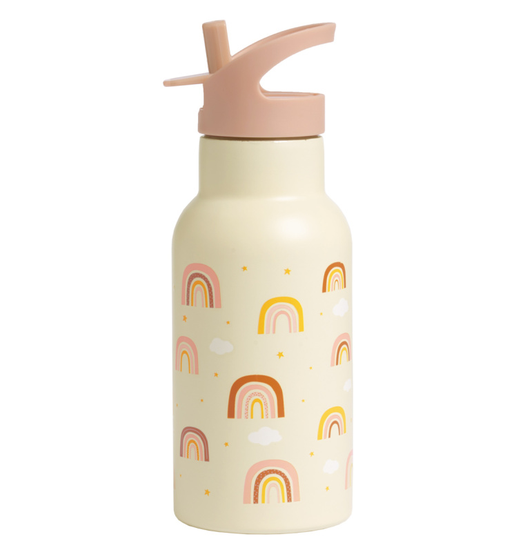 A Little Lovely Company Nerezová lahev na pití 500 ml – Duha
