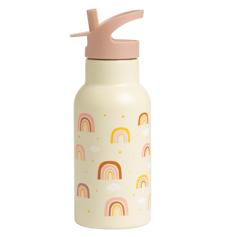 A Little Lovely Company Nerezová lahev na pití 500 ml – Duha