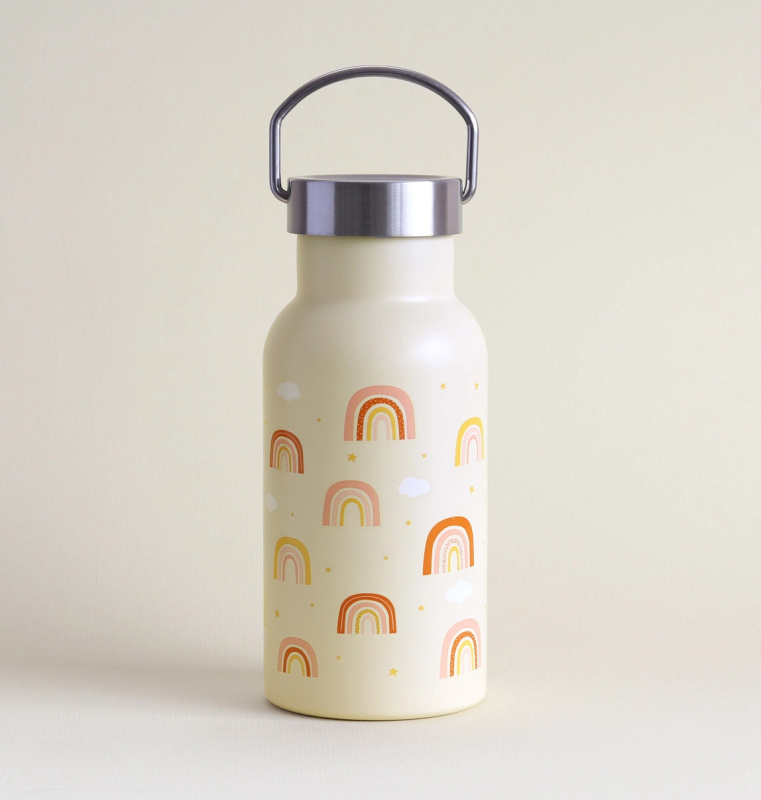 A Little Lovely Company Nerezová lahev na pití 500 ml – Duha