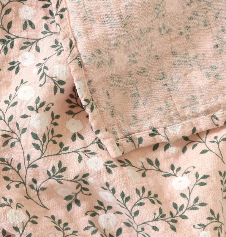 A Little Lovely Company Mušelínová osuška XL blossom dusty pink