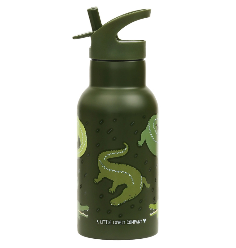 A Little Lovely Company Nerezová lahev na pití 500 ml – Krokodýl