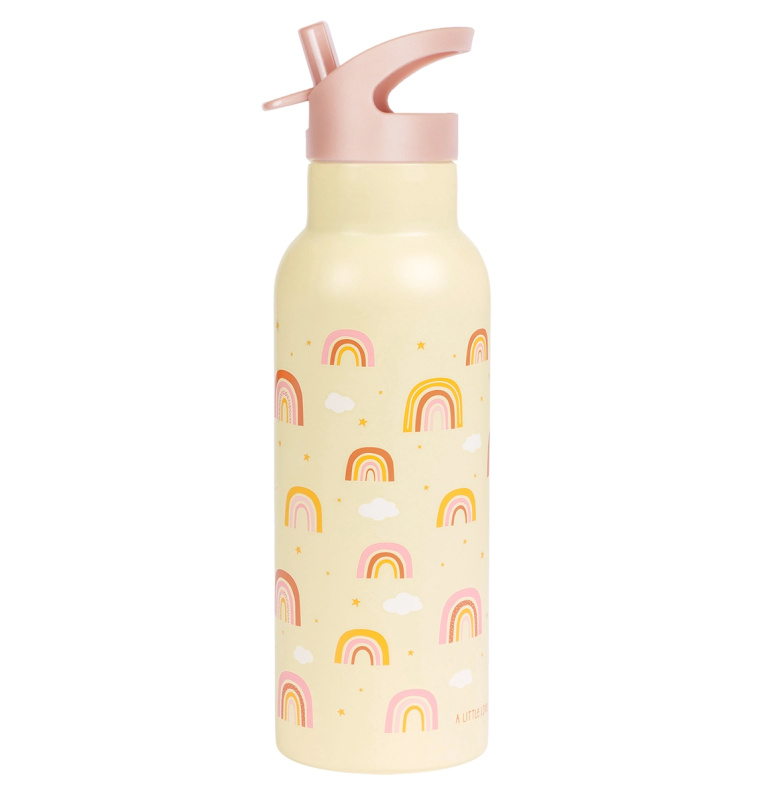 A Little Lovely Company Nerezová lahev na pití 500 ml – Duha