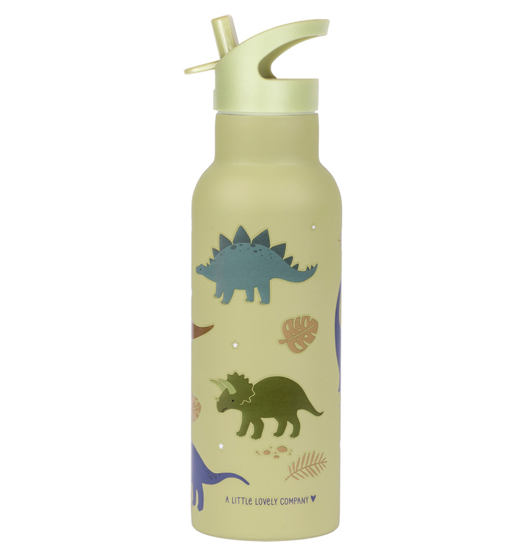 A Little Lovely Company Nerezová lahev na pití 500 ml – Dinosauři