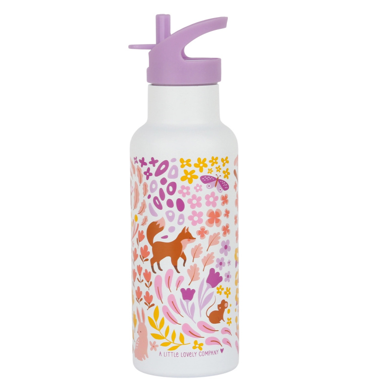 Nerezová láhev na pití Květinová zahrádka 500 ml