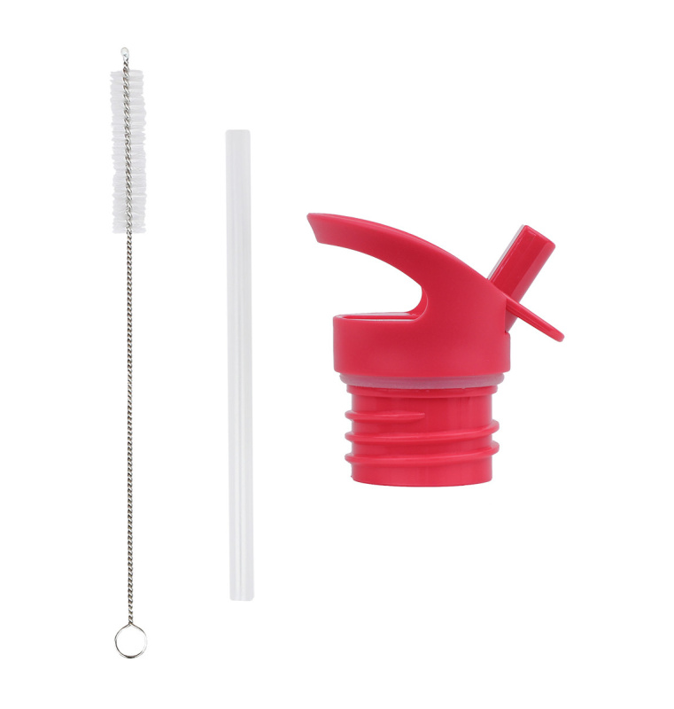 A Little Lovely Company - uzávěr, kartáček a brčko k nerezové lahvi – veselé třešničky