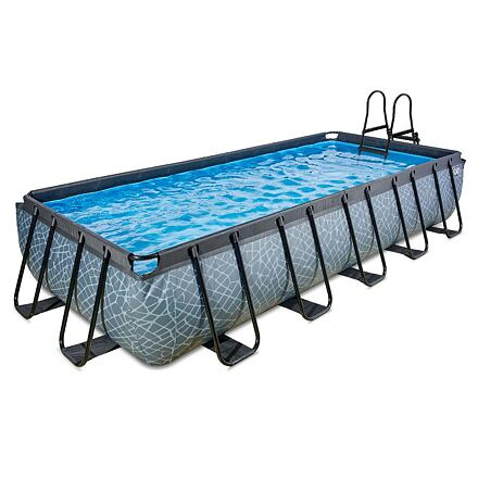 EXIT Frame Pool 5.4x2.5x1m (12v Sand filter) – Stone Grey