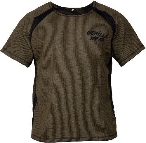 Gorilla Wear Augustine Old School Work Out Top Army Green - S/M