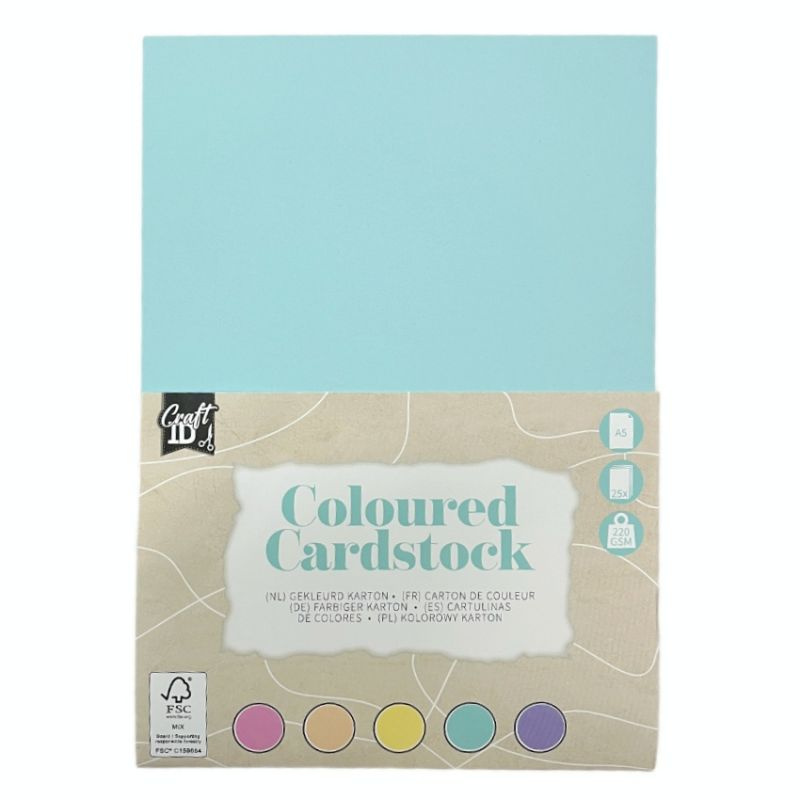 Barevné papíry čtvrtky A5 (25ks) 220g/m2 pastelové