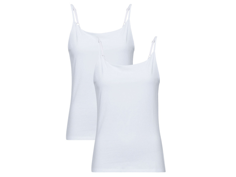 Mexx Dámský top se špagetovými ramínky, 2 kusy (M, bílá)