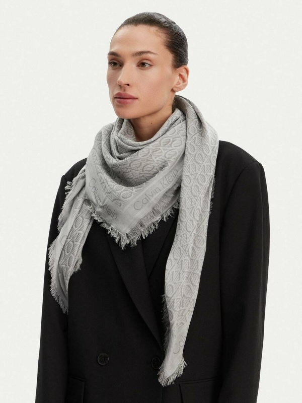 Calvin Klein dámský šedý šátek