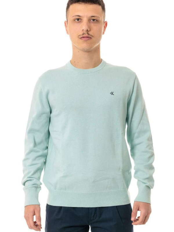 Calvin Klein pánský zelenkavý svetr