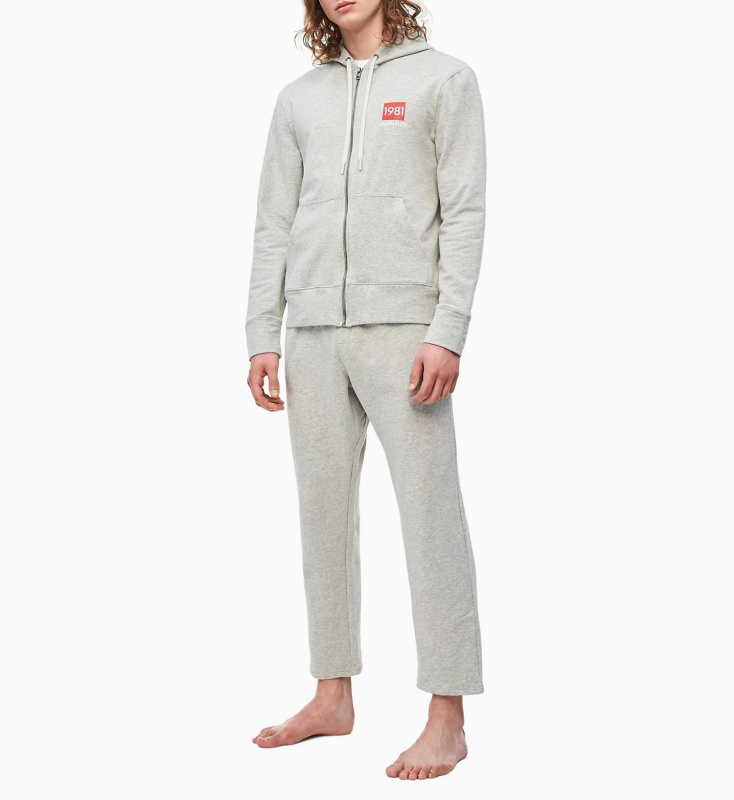 Pánská mikina NM1752E-080 šedá - Calvin Klein šedá M