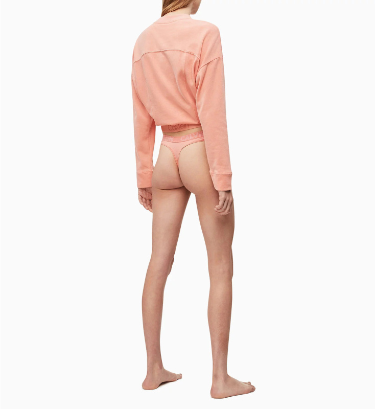 Tanga QD3636E-CHM meruňková - Calvin Klein meruňková XS