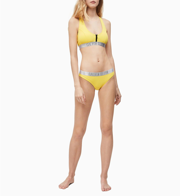 Spodní díl plavek KW0KW00819-ZP0 žlutá - Calvin Klein S Žlutá