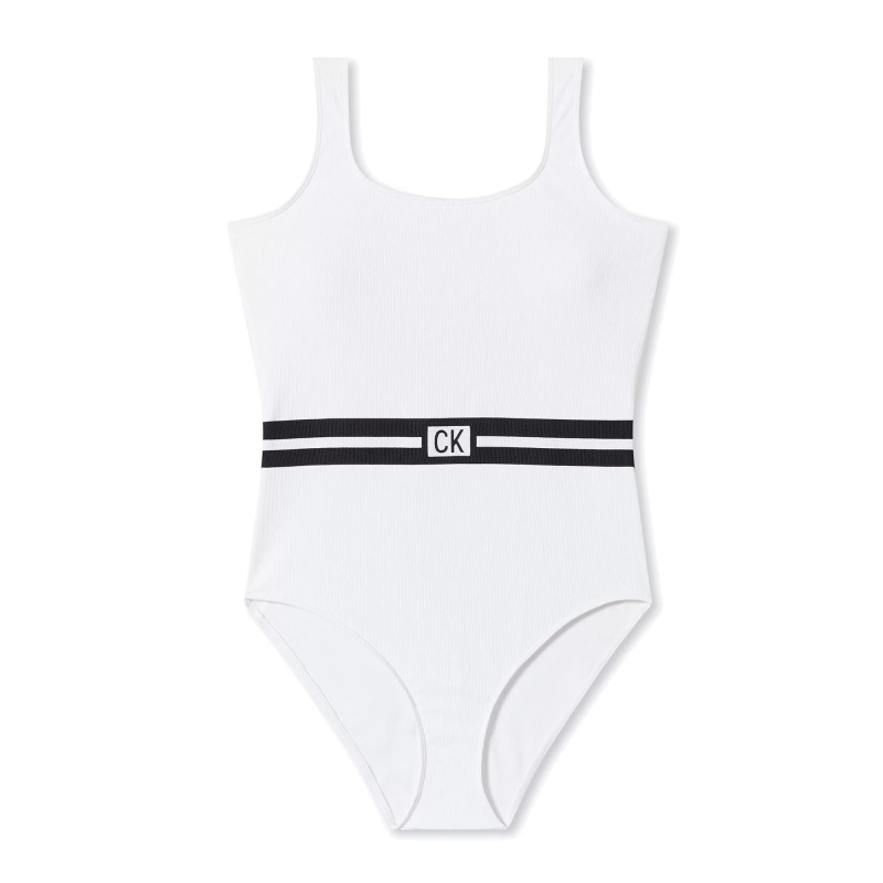 Dámské jednodílné plavky KW0KW00985-YCD - Calvin Klein S