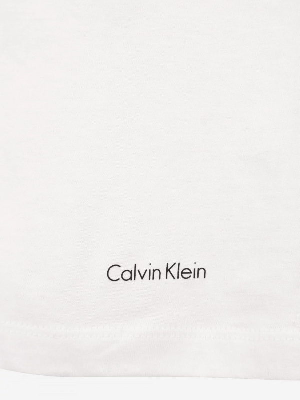 Pánské tričko 000NB4012E 100 3pk bílá - Calvin Klein L bílá/potisk