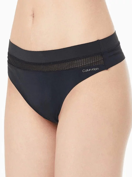 Dámská tanga QF6047E UB1 černá - Calvin Klein černá XS